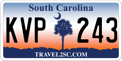 SC license plate KVP243