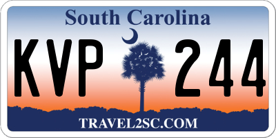 SC license plate KVP244