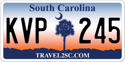 SC license plate KVP245