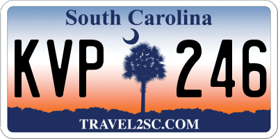 SC license plate KVP246