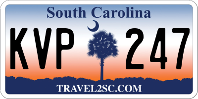 SC license plate KVP247
