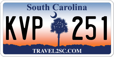 SC license plate KVP251
