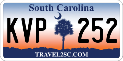 SC license plate KVP252