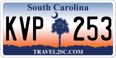 SC license plate KVP253