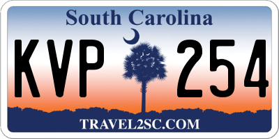 SC license plate KVP254