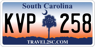 SC license plate KVP258