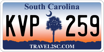 SC license plate KVP259