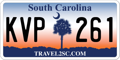 SC license plate KVP261