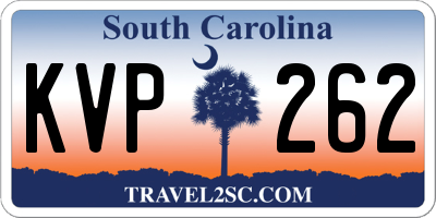 SC license plate KVP262