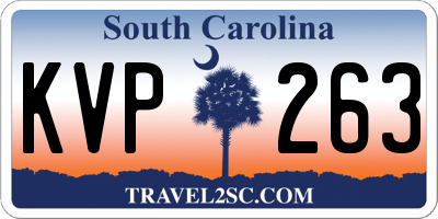 SC license plate KVP263
