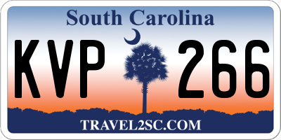 SC license plate KVP266