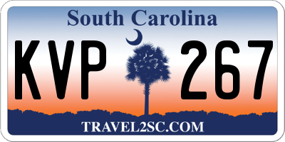 SC license plate KVP267