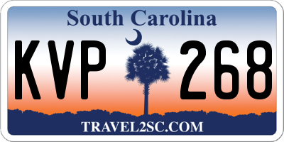 SC license plate KVP268