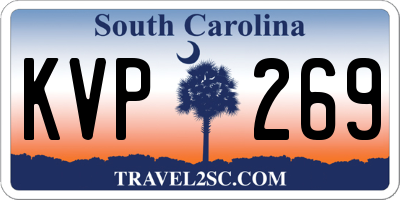 SC license plate KVP269