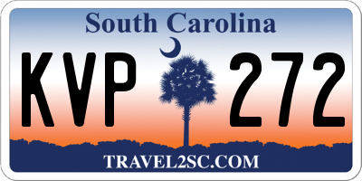 SC license plate KVP272