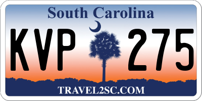 SC license plate KVP275
