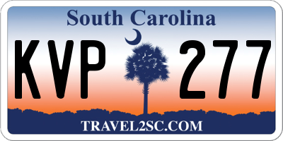 SC license plate KVP277