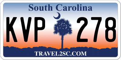 SC license plate KVP278