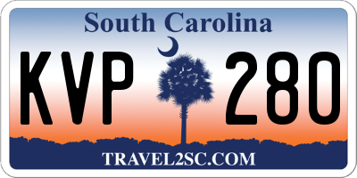 SC license plate KVP280