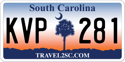 SC license plate KVP281