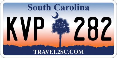 SC license plate KVP282