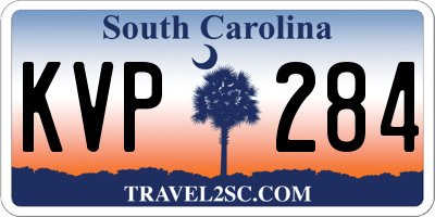 SC license plate KVP284