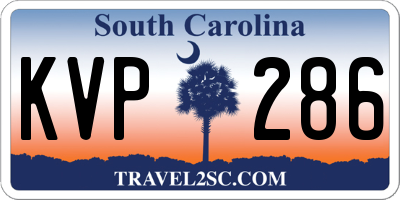 SC license plate KVP286