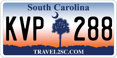 SC license plate KVP288