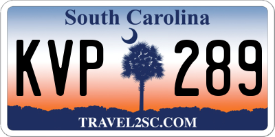 SC license plate KVP289