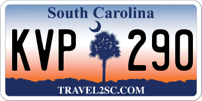 SC license plate KVP290