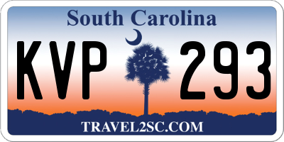 SC license plate KVP293