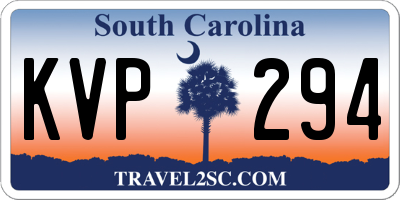 SC license plate KVP294