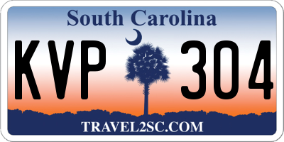SC license plate KVP304