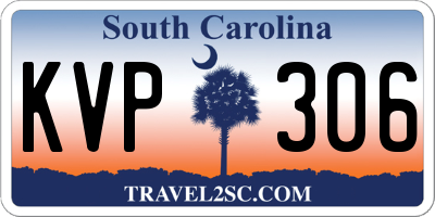 SC license plate KVP306