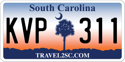 SC license plate KVP311