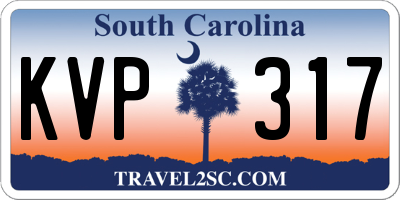 SC license plate KVP317