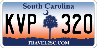SC license plate KVP320