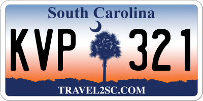 SC license plate KVP321