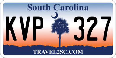SC license plate KVP327