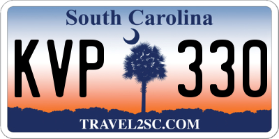 SC license plate KVP330