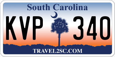 SC license plate KVP340