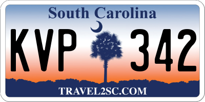 SC license plate KVP342