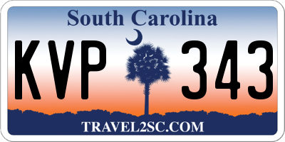 SC license plate KVP343
