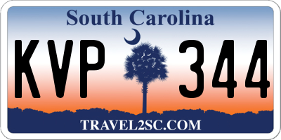 SC license plate KVP344