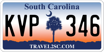 SC license plate KVP346