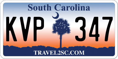 SC license plate KVP347