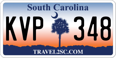 SC license plate KVP348