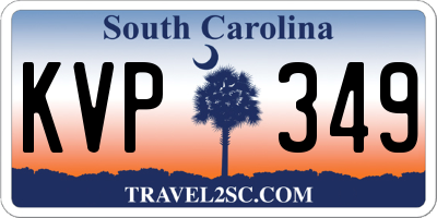 SC license plate KVP349