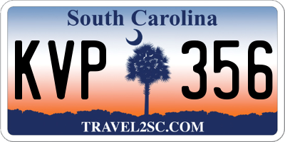 SC license plate KVP356