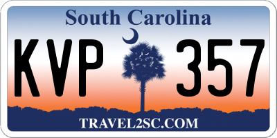 SC license plate KVP357